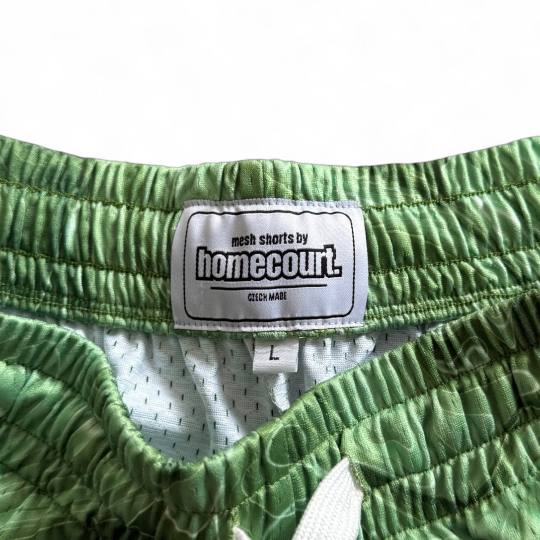 Mesh shorts: mint green swirl