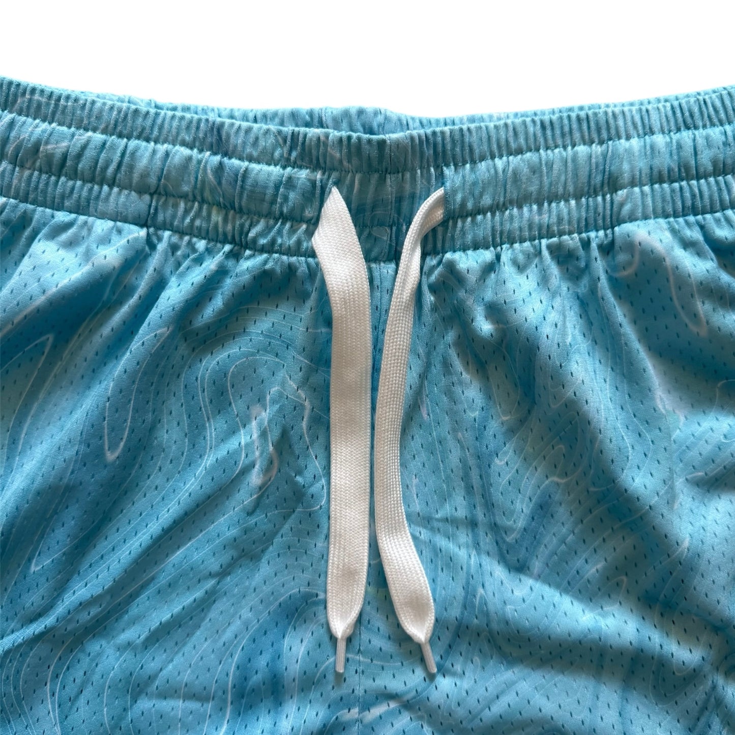 Mesh shorts: ice blue swirl