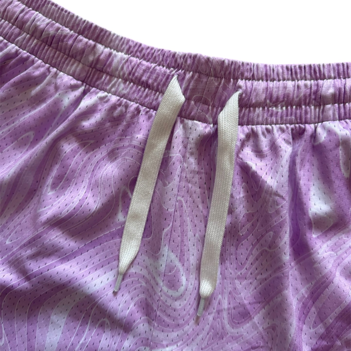 Mesh shorts: lavender swirl