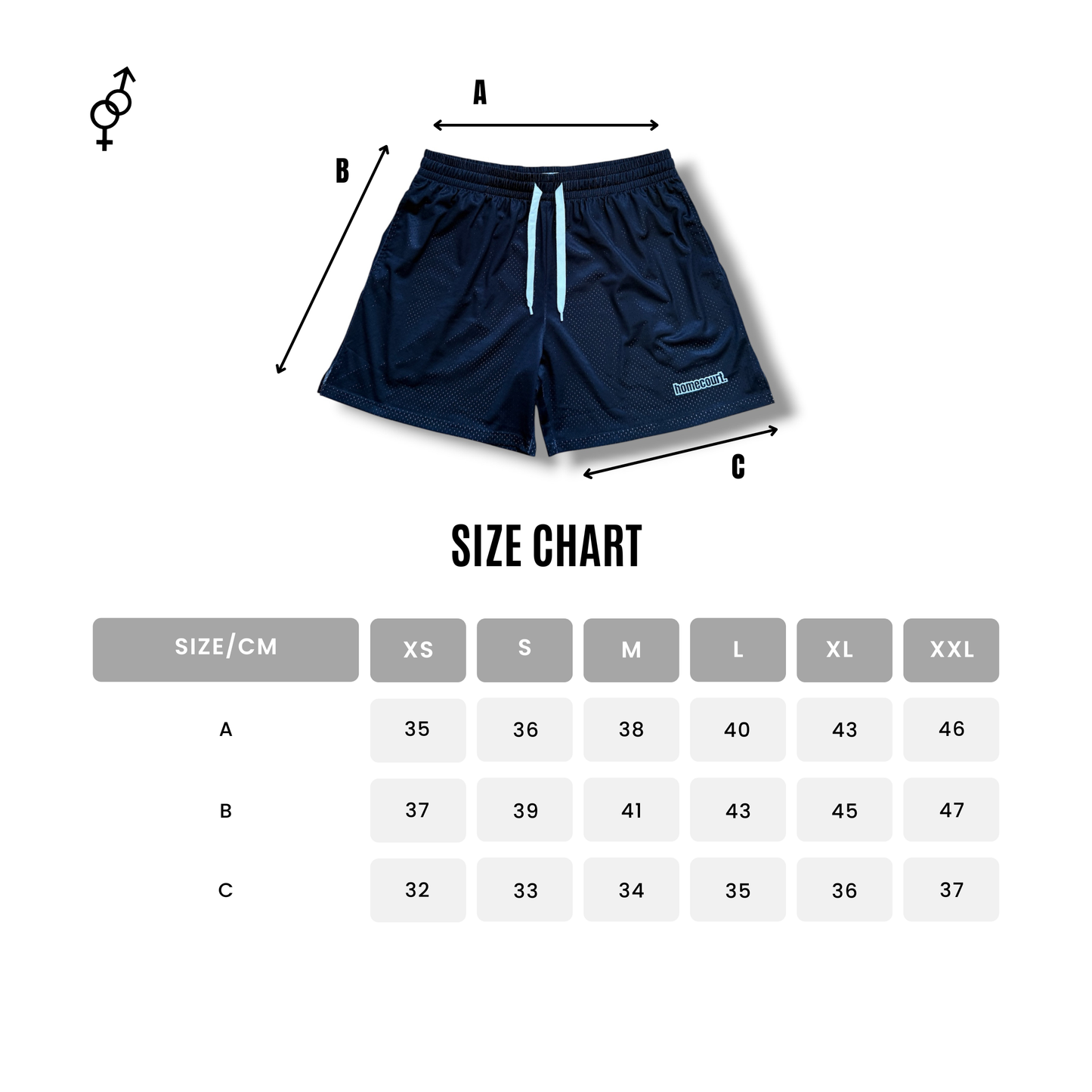 Mesh shorts: solid black
