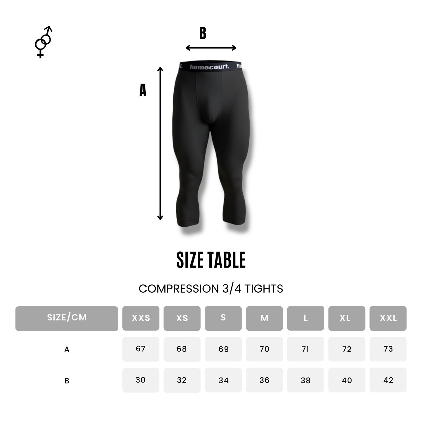 Compression 3/4 tights
