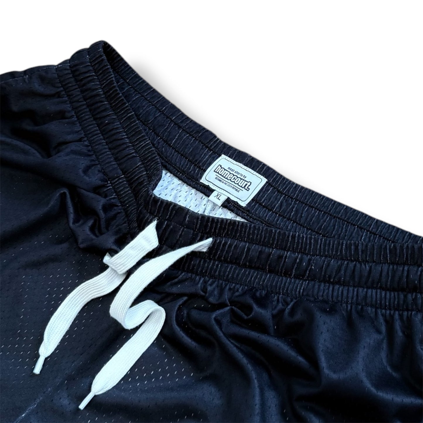 Mesh shorts: solid black