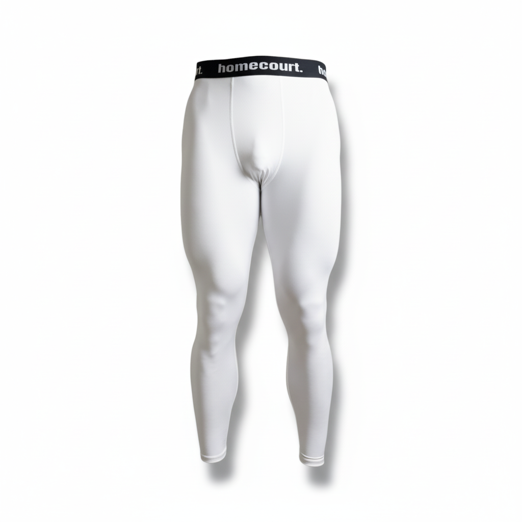 Bílé kompresní legíny homecourt - čtvercový formát