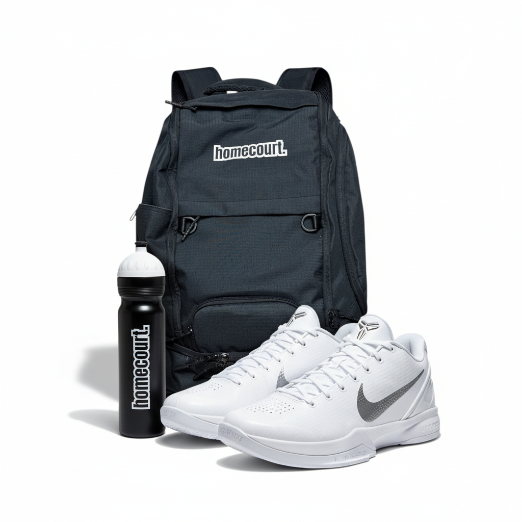 Homecourt láhev, batoh a Nike Kobe boty - kompozice 2